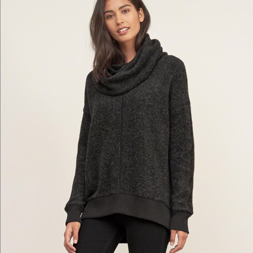 Cowl Neck Athletic Sweatshirt